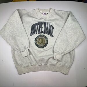 Vintage 90's Crable Notre Dame University Crewneck Gray Sweatshirt Mens Size XL